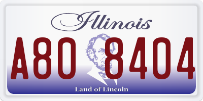 IL license plate A808404