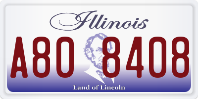 IL license plate A808408
