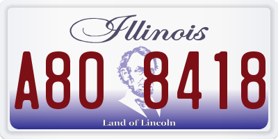 IL license plate A808418