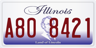 IL license plate A808421