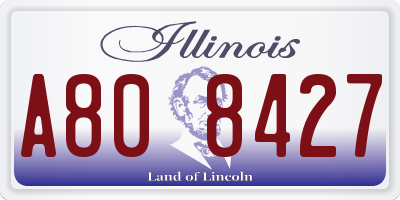 IL license plate A808427