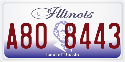 IL license plate A808443