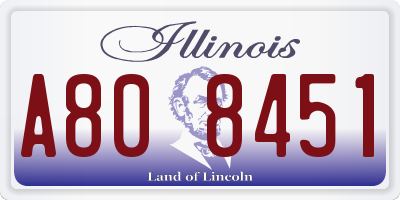 IL license plate A808451