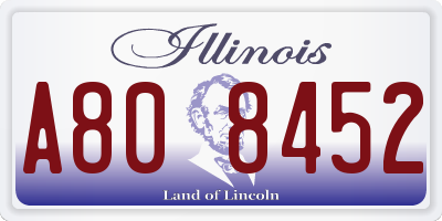 IL license plate A808452
