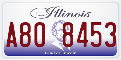 IL license plate A808453