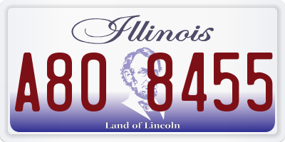 IL license plate A808455