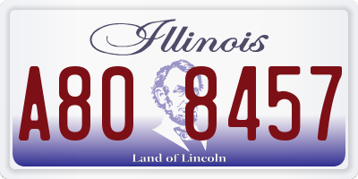 IL license plate A808457