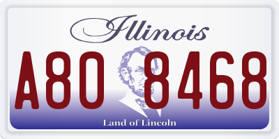 IL license plate A808468