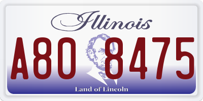 IL license plate A808475