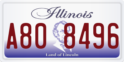 IL license plate A808496