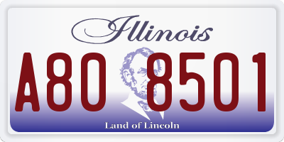 IL license plate A808501