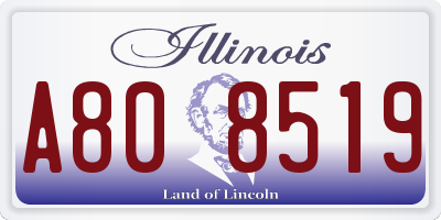 IL license plate A808519