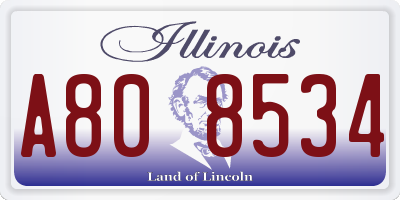 IL license plate A808534