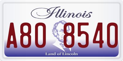 IL license plate A808540