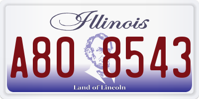 IL license plate A808543