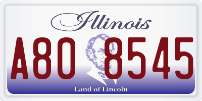 IL license plate A808545