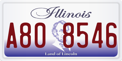 IL license plate A808546