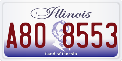 IL license plate A808553
