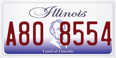 IL license plate A808554