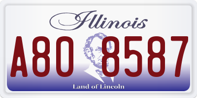 IL license plate A808587
