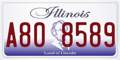 IL license plate A808589