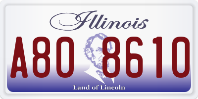 IL license plate A808610