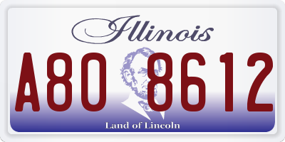 IL license plate A808612