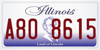 IL license plate A808615