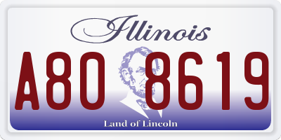 IL license plate A808619