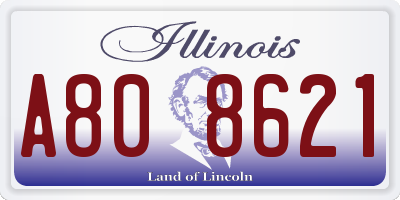 IL license plate A808621