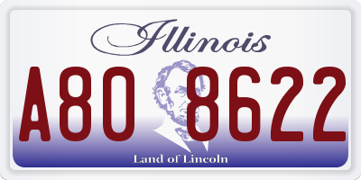 IL license plate A808622