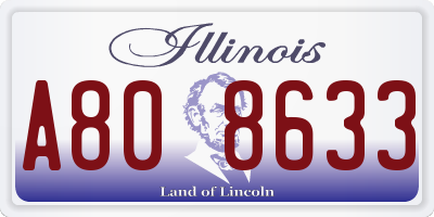 IL license plate A808633