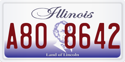 IL license plate A808642