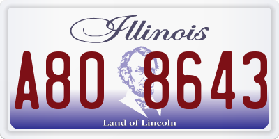 IL license plate A808643