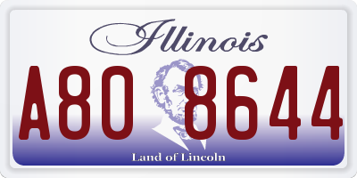 IL license plate A808644