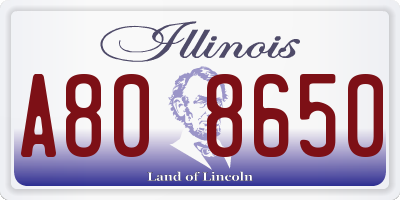IL license plate A808650
