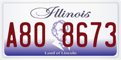 IL license plate A808673