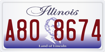IL license plate A808674