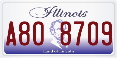 IL license plate A808709
