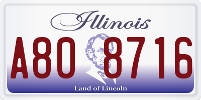 IL license plate A808716