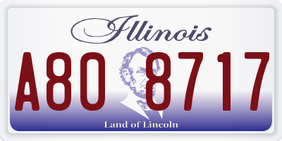 IL license plate A808717