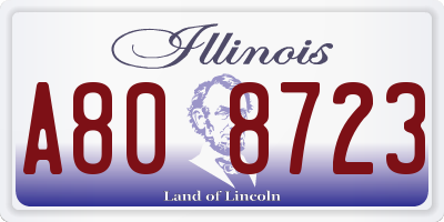 IL license plate A808723