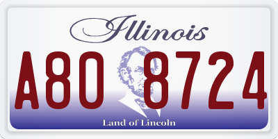 IL license plate A808724