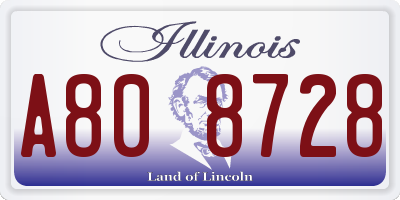 IL license plate A808728