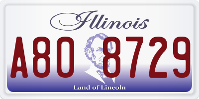IL license plate A808729