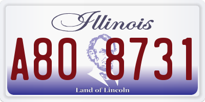 IL license plate A808731
