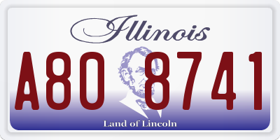 IL license plate A808741