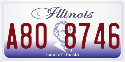 IL license plate A808746