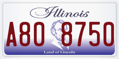 IL license plate A808750