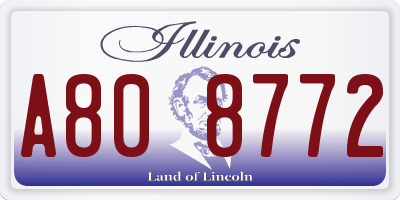 IL license plate A808772